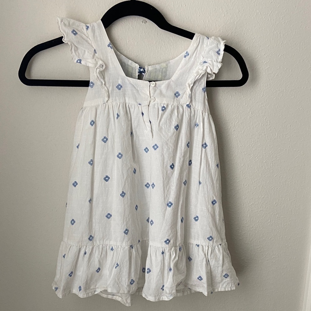 Mayoral Girls Embroidered Print Dress 100% Cotton